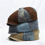 Vintage Washed Newsboy Cap For Men Women_Cwah04572