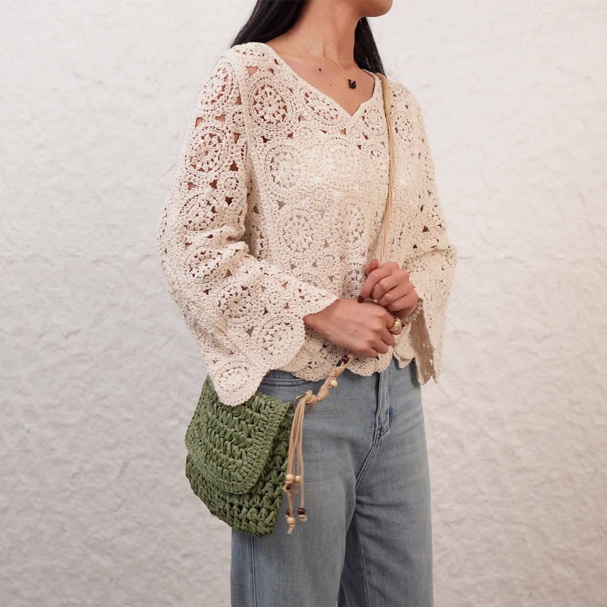 FASHIONABLE HOLIDAY WOVEN SMALL SQUARE BAG_CWAB4717