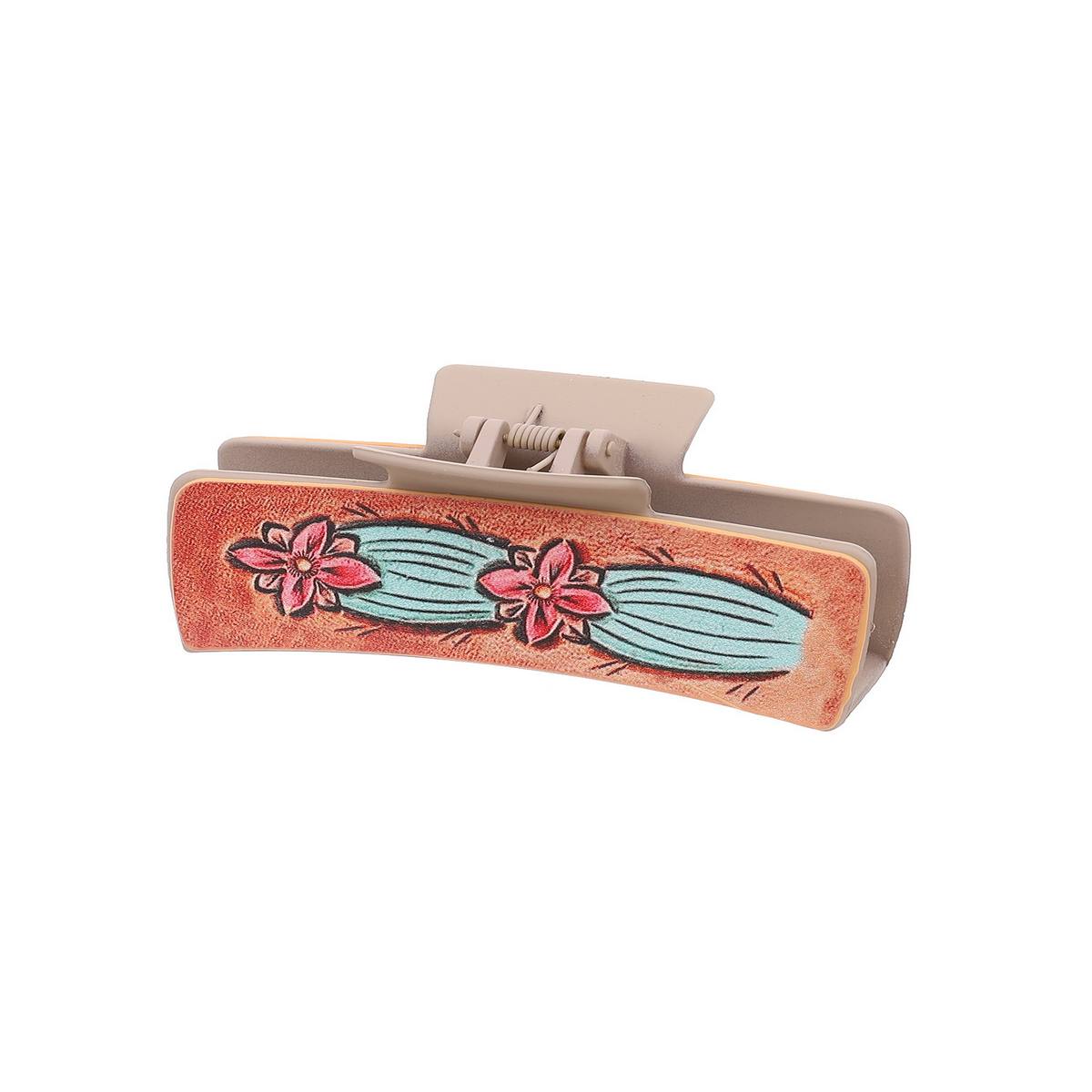 Western Cowboy Style Pu Leather Hair Clip Large_Cwasc03059