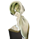 100% SILK FLOWER SCARF ELEGANT LOTUS PRINT SHAWL_CWASC0541