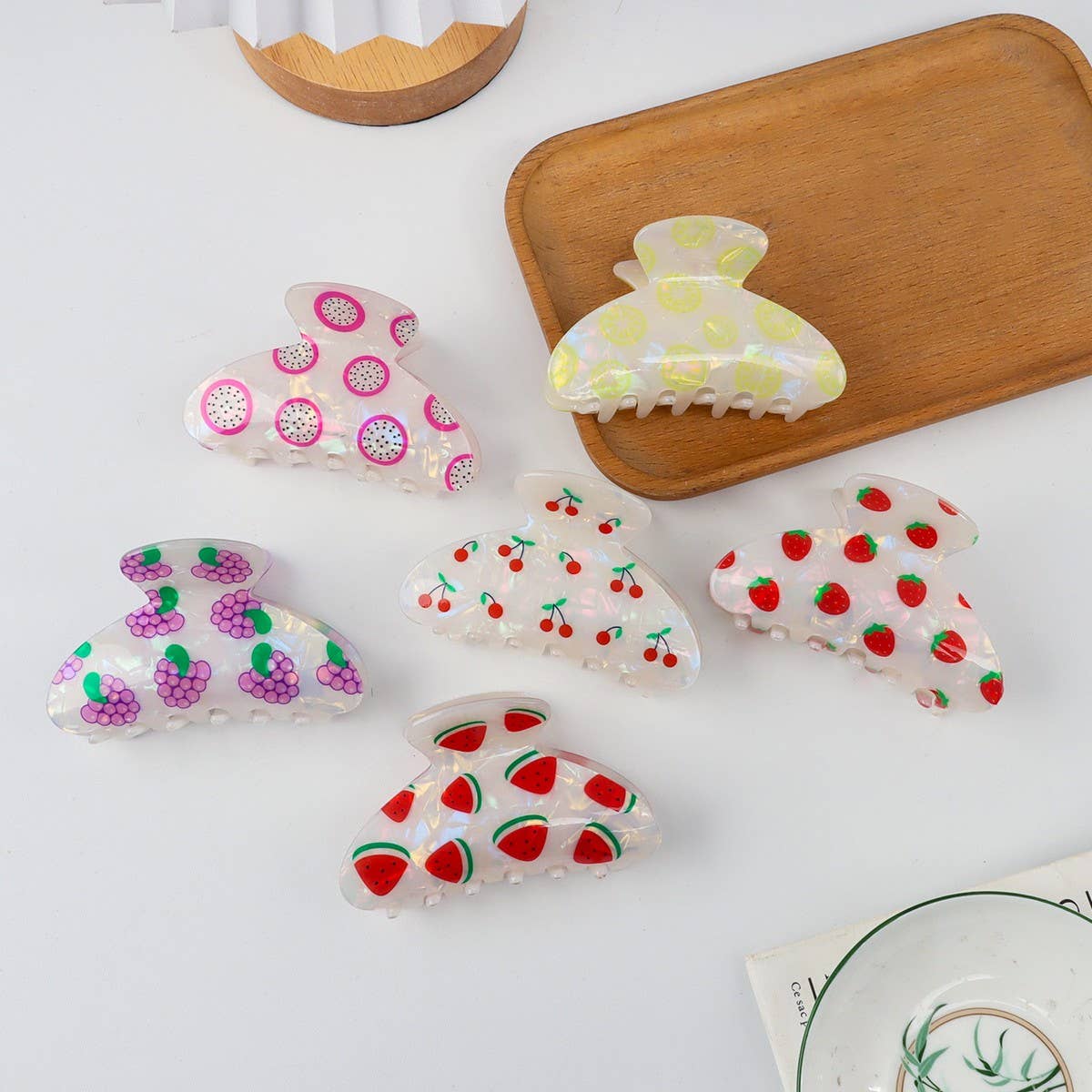 FRUIT PVC HAIR CLAW FALL WINTER HOT SELLING CLIP_CWAHA1274