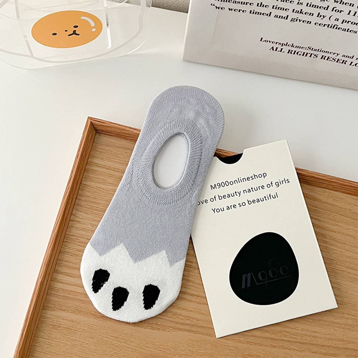 CUTE CAT PAW BOAT SOCKS SUMMER INVISIBLE SOCKS_CWMS0514