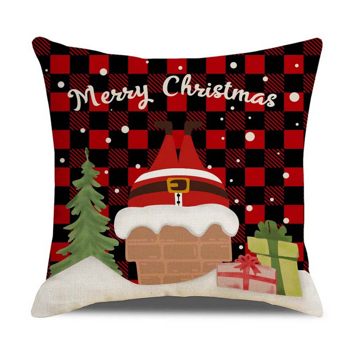 2024 NEW CHRISTMAS PLAID ELK PILLOWCASE_CWMM1408