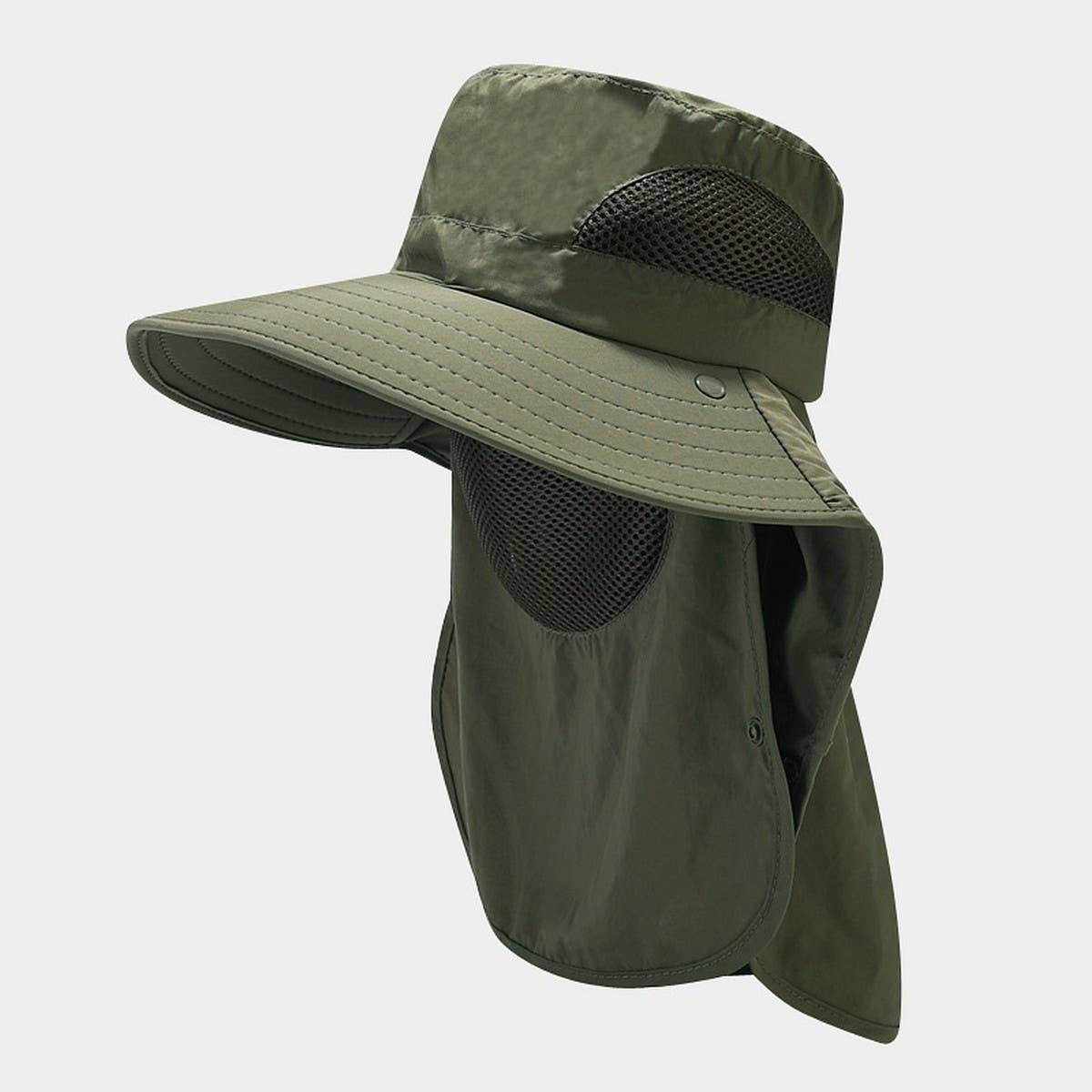 QUICK DRY JUNGLE SUN HAT WITH FACE FLAP FOR HIKING_CWAH3803