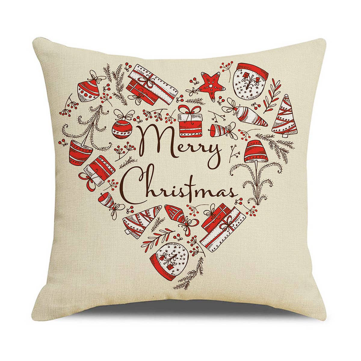 KHAKI CHRISTMAS HAT PILLOWCASE_CWMM1406