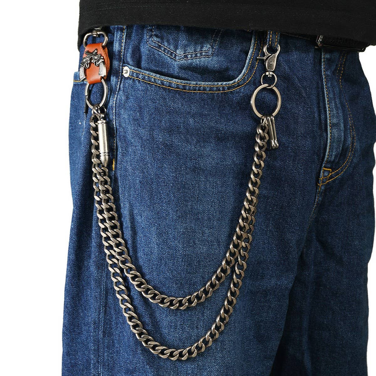 PUNK HIP HOP JEANS WORKWEAR METAL TROUSER CHAIN_CWMM4832