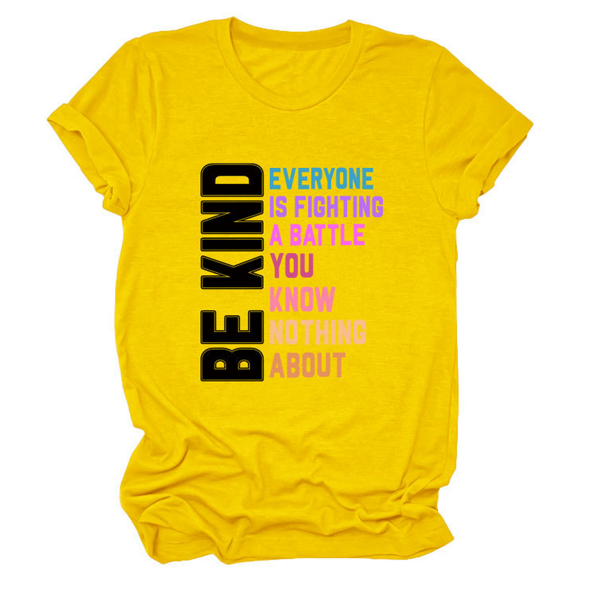 Trendy Womens Tee With Kindness Slogan