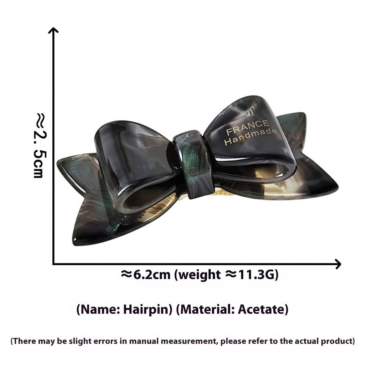 Sweet Bow Acetate Hair Clip ? Double-Layer Side_Cwaha07201