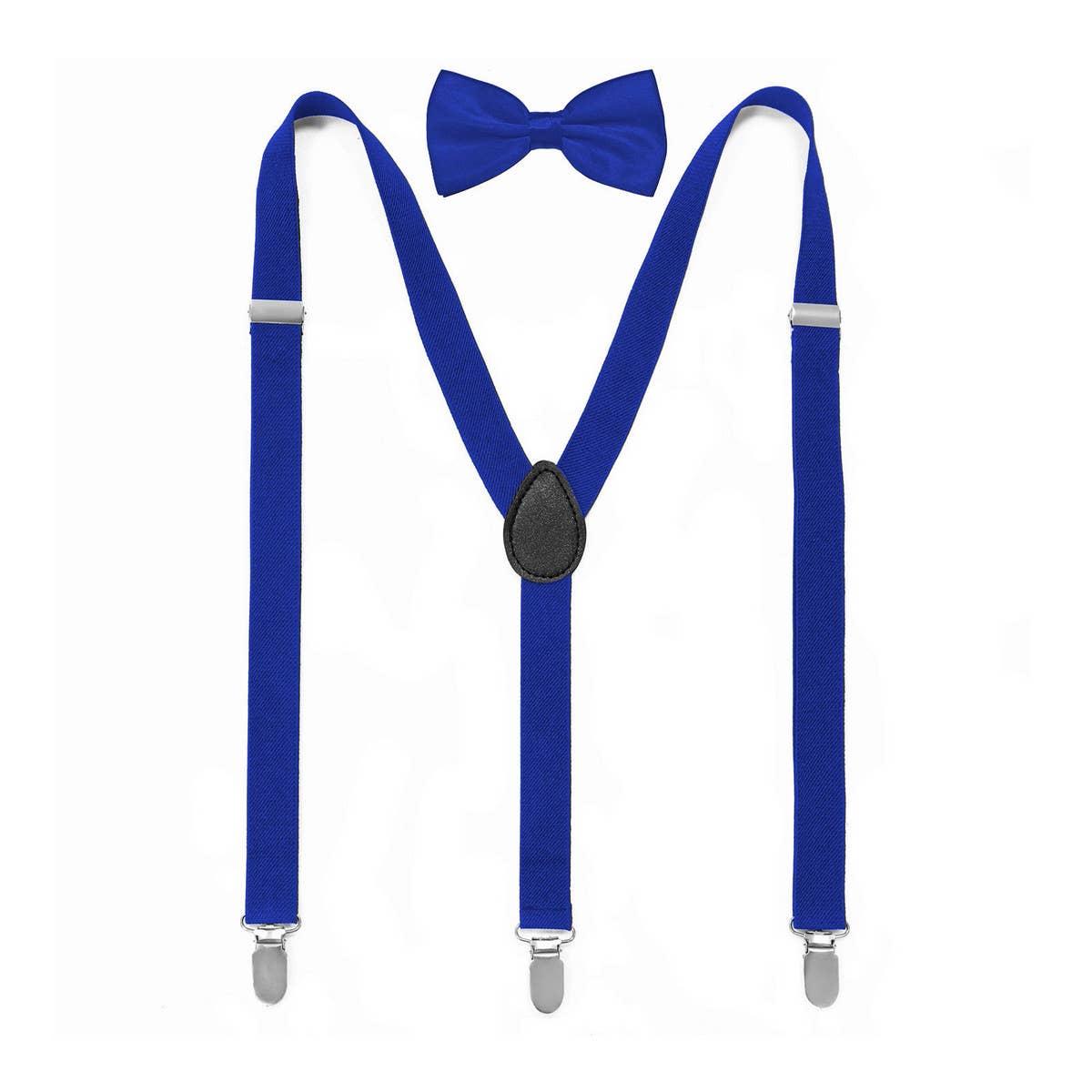 MULTICOLOR SOLID COLOR SUSPENDER CLIP BOW TIE SET_CWMM1105