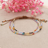 HAND WOVEN MILLET BEADED STACKING BRACELET_CWMM3799