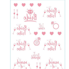 ROSE GOLD BRIDE TATTOOS METALLIC PARTY STICKERS_CWMM8243