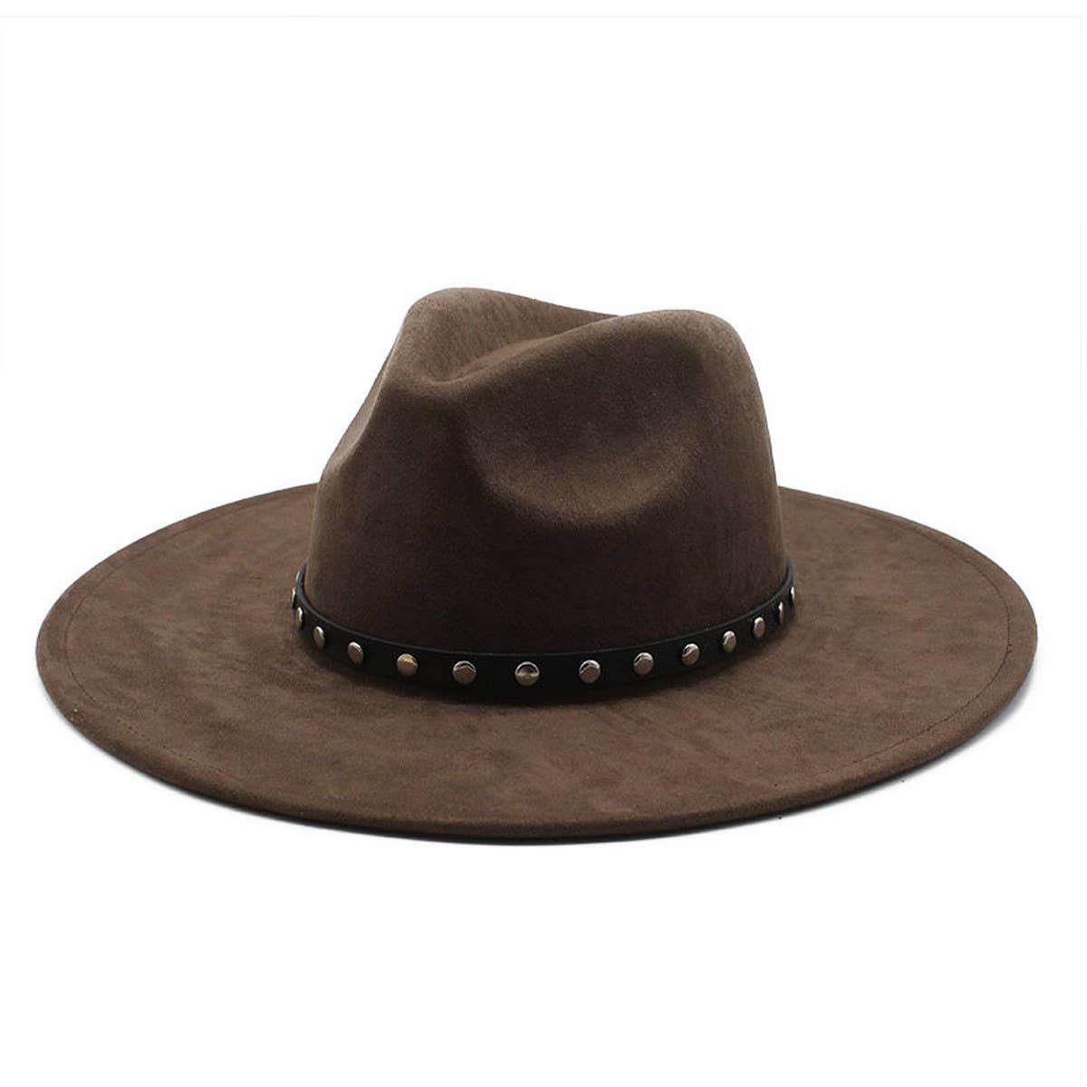 HEART SHAPED SUEDE ETHNIC STYLE WIDE BRIMMED HAT_CWAH2522