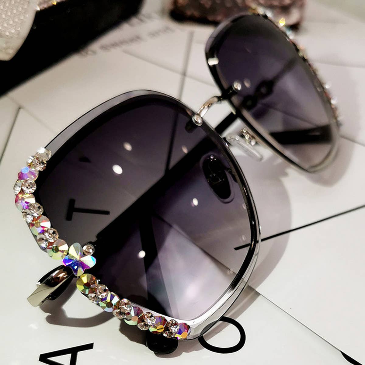 Women Uv Protection Rhinestone Sunglasses_Cwasg0210