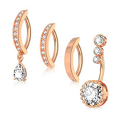 STYLISH TEARDROP CZ DANGLE NAVEL RING JEWELRY_CWMM9382