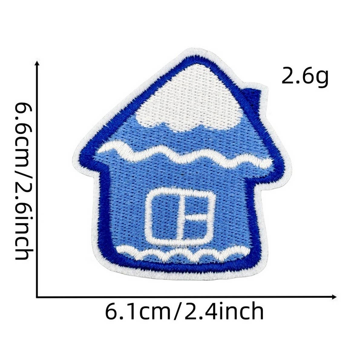 Winter Blue Christmas Graffiti Embroidered Patch_Cwmm4028
