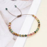 COLORFUL SEMI PRECIOUS STONEHANDMADE BEADEDBRACELET_CWAB4639