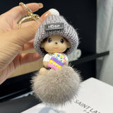 CUTE CARTOON MONCHHICHI CAR KEYCHAIN PENDANT_CWMM2502