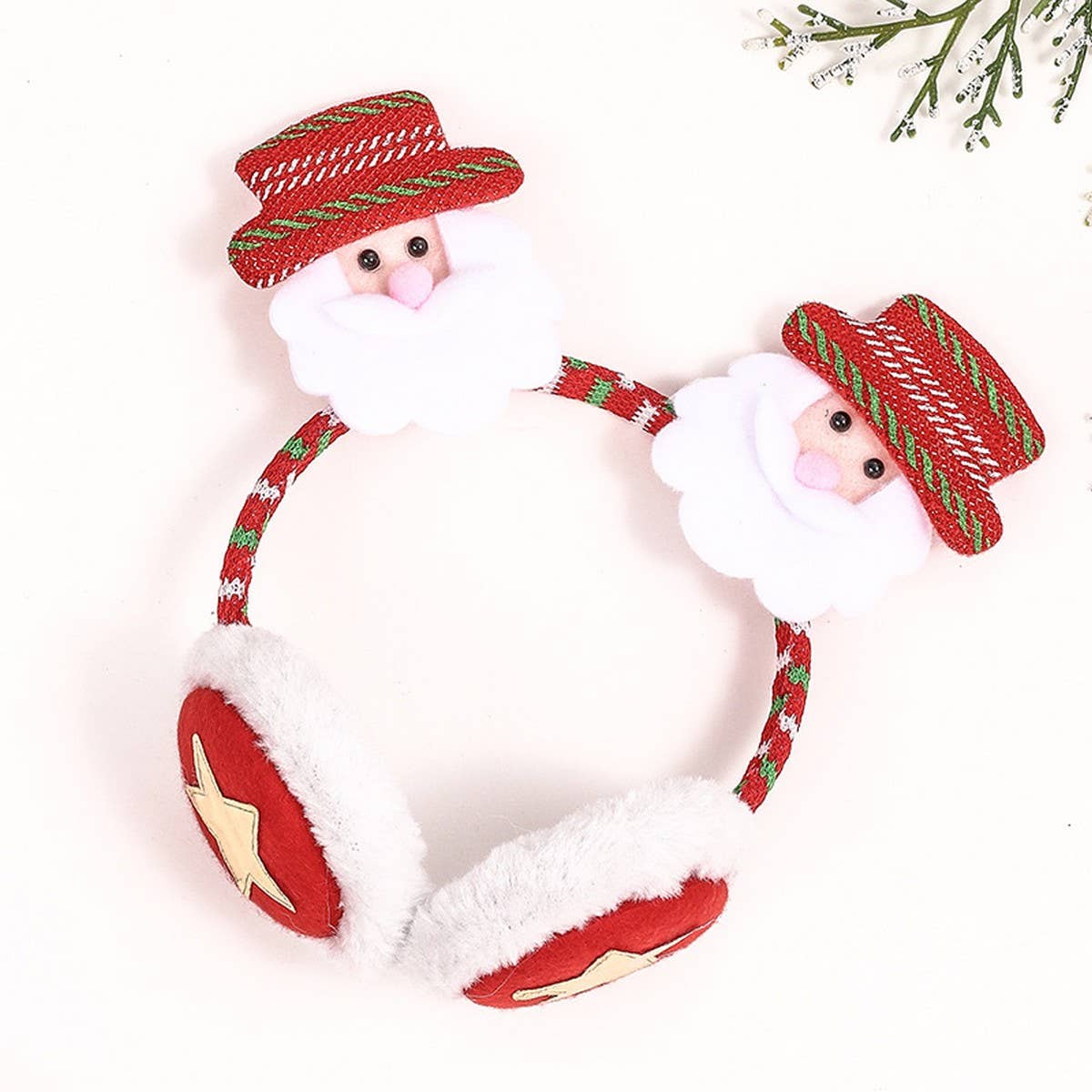 CHRISTMAS DECORATIONS CARTOON EARMUFFS HAIRPIN_CWAHA3378