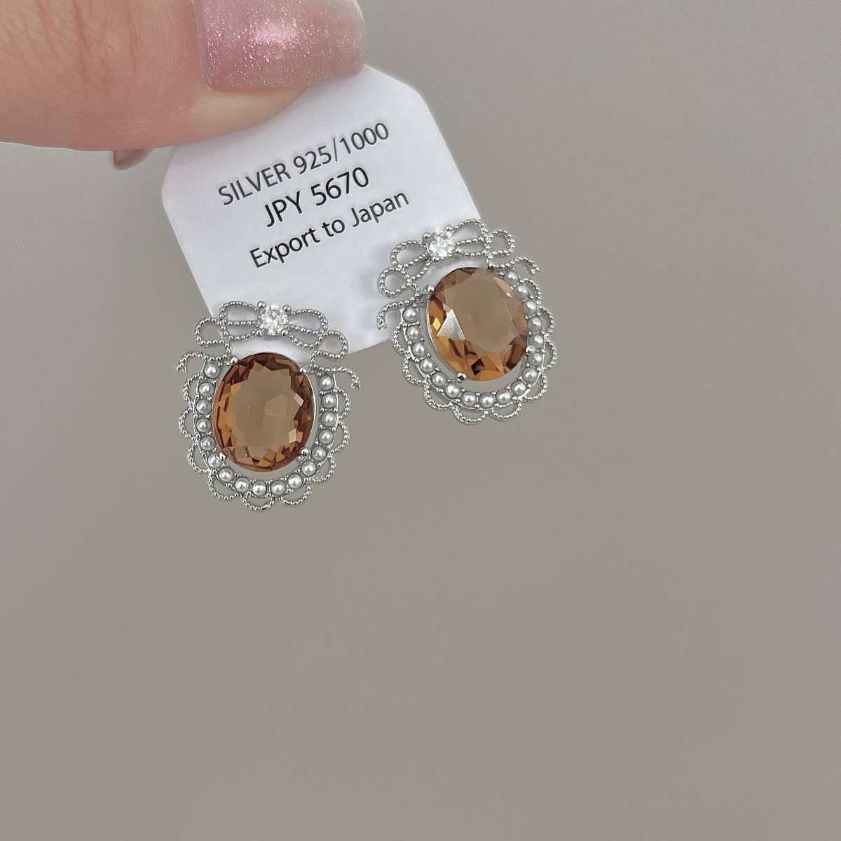 GORGEOUS LARGE CRYSTAL EARRINGS_CWAJE1408