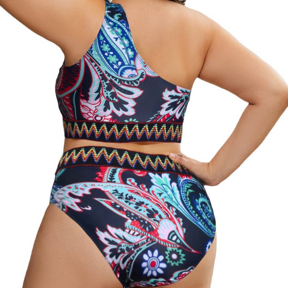 PLUS SIZE PRINTED TANKINI BIKINI SWIMSUIT_CWMW0225