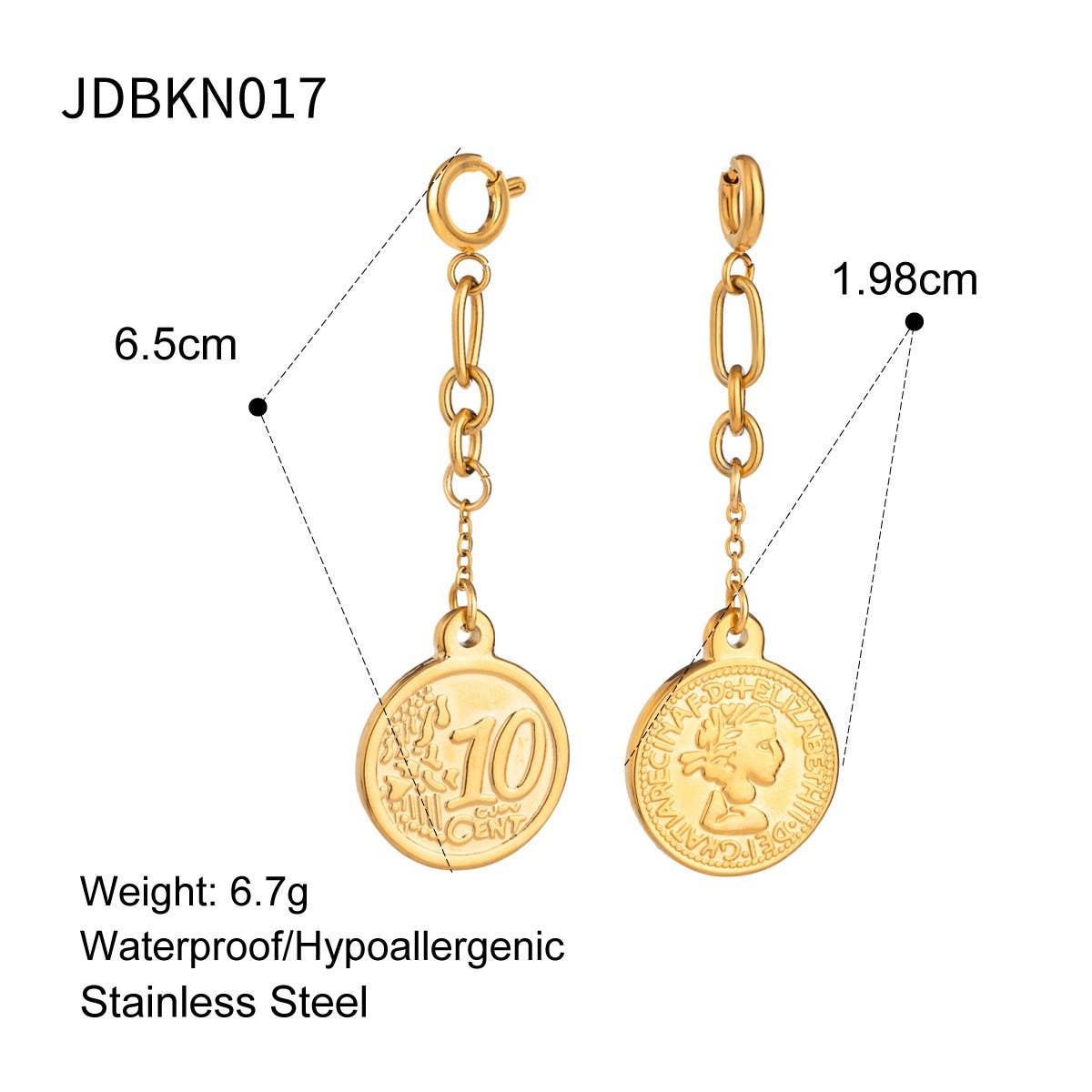 BIKINI BUCKLE TITANIUM STEEL DIY PENDANT_CWMM4694