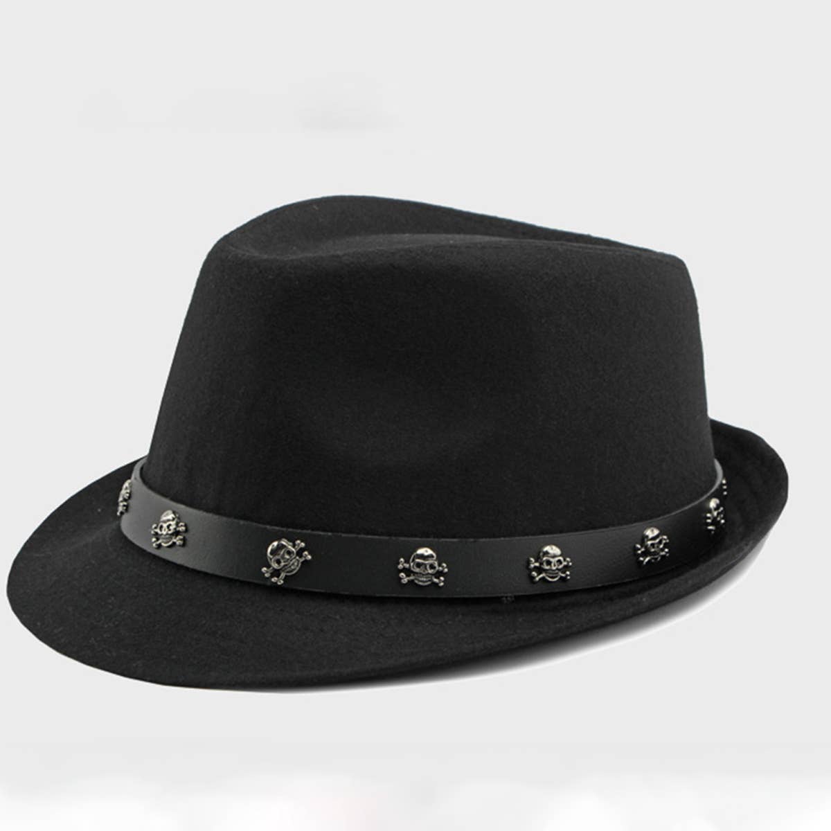 NEW AUTUMN HIP HOP SKULL RIVET BELT JAZZ HAT_CWAH1912