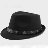 NEW AUTUMN HIP HOP SKULL RIVET BELT JAZZ HAT_CWAH1912
