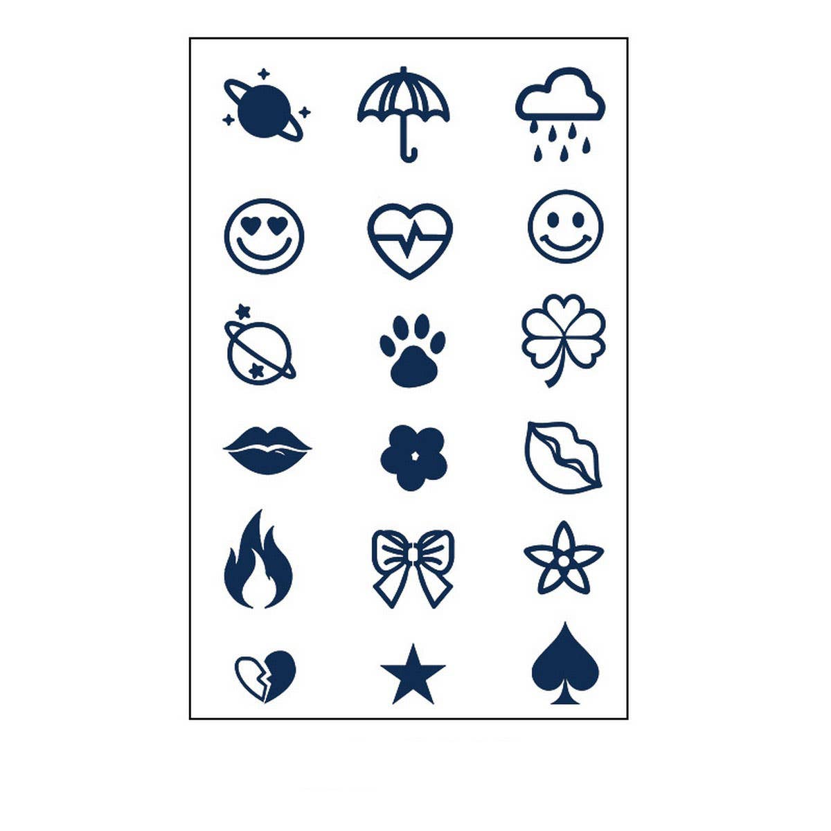 HERBAL JUICE FINGER TATTOOS CUTE MINIMAL STYLE_CWMM8266