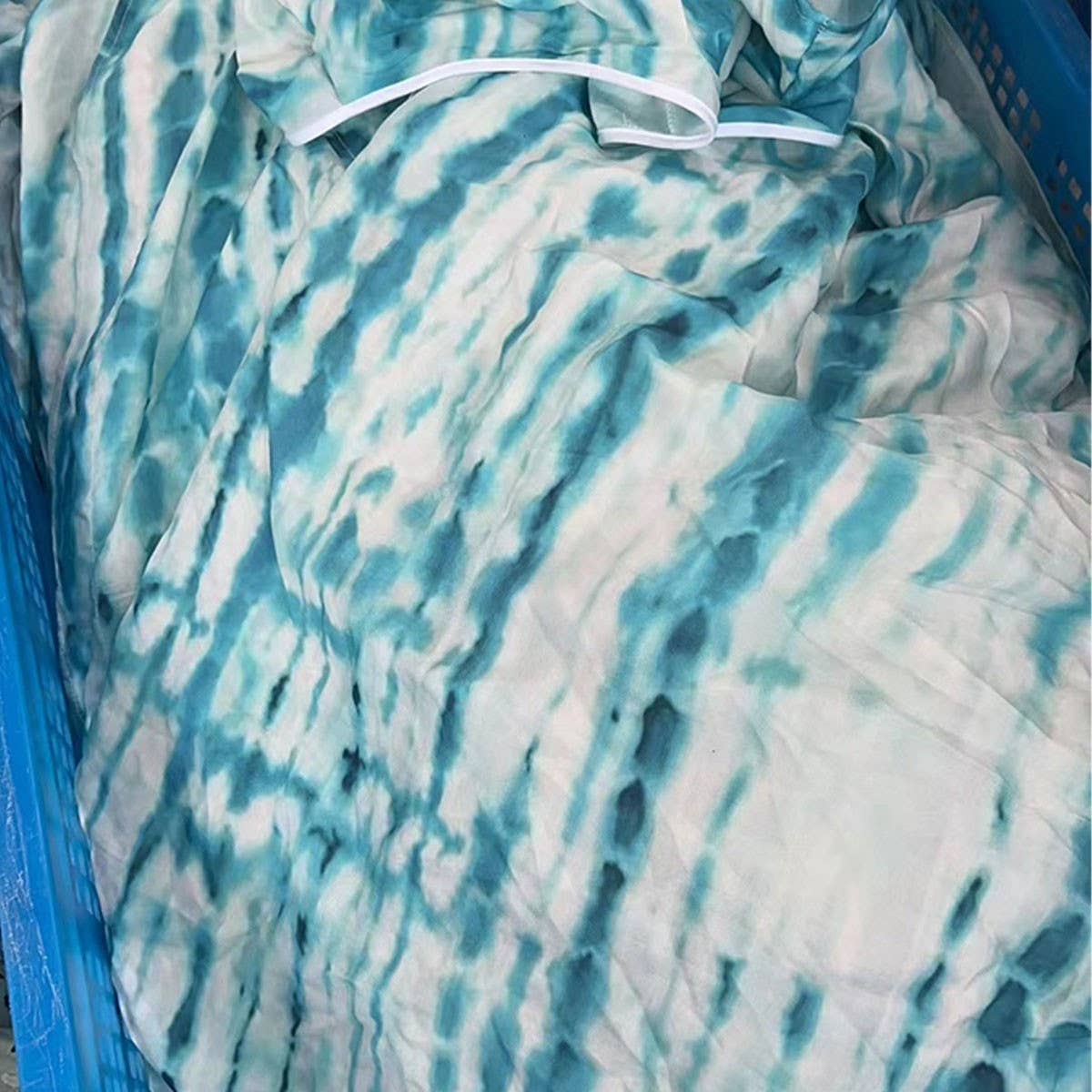 Tie-Dye Cotton Blend Beach Cover-Up Robe_Cwmm6142