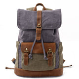 MENS VINTAGE CANVAS TRAVEL HIKING BACKPACK_CWAB5553