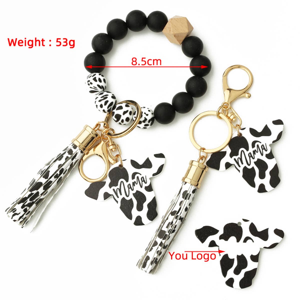 BULL HEAD WESTERN STYLE BRACELET KEYCHAIN_CWMM1289