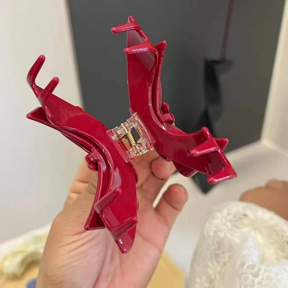 FRENCH ARCH HAIR CLAW BOW ACETATE CLIP_CWAHA2649