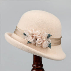 FRENCH RETRO CURLED BRIM FASHIONABLE BUCKET HAT_CWAH1787