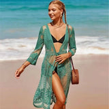 SUMMER BIKINI LACE HOLIDAY BEACH COVER UP_CWMW0681