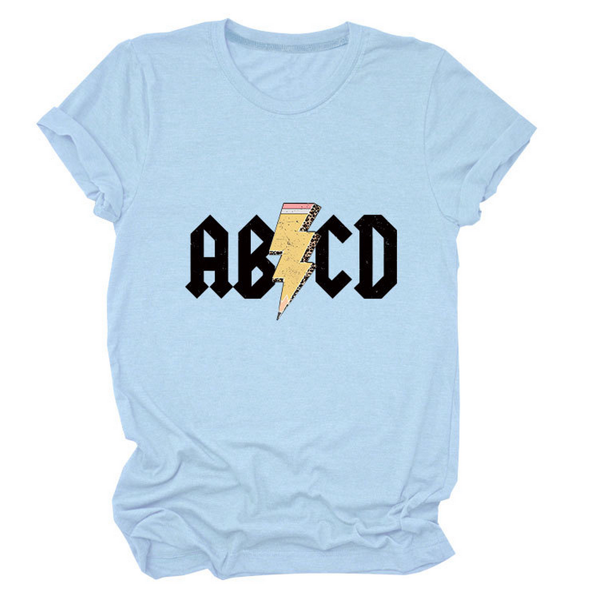 SUMMER NEW ARRIVAL PLUS SIZE TEE WITH LIGHTNING_CWTTS1476