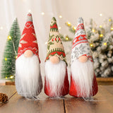 CHRISTMAS SNOWFLAKE KNITTED HAT OLD MAN ORNAMENTS_CWMM2856