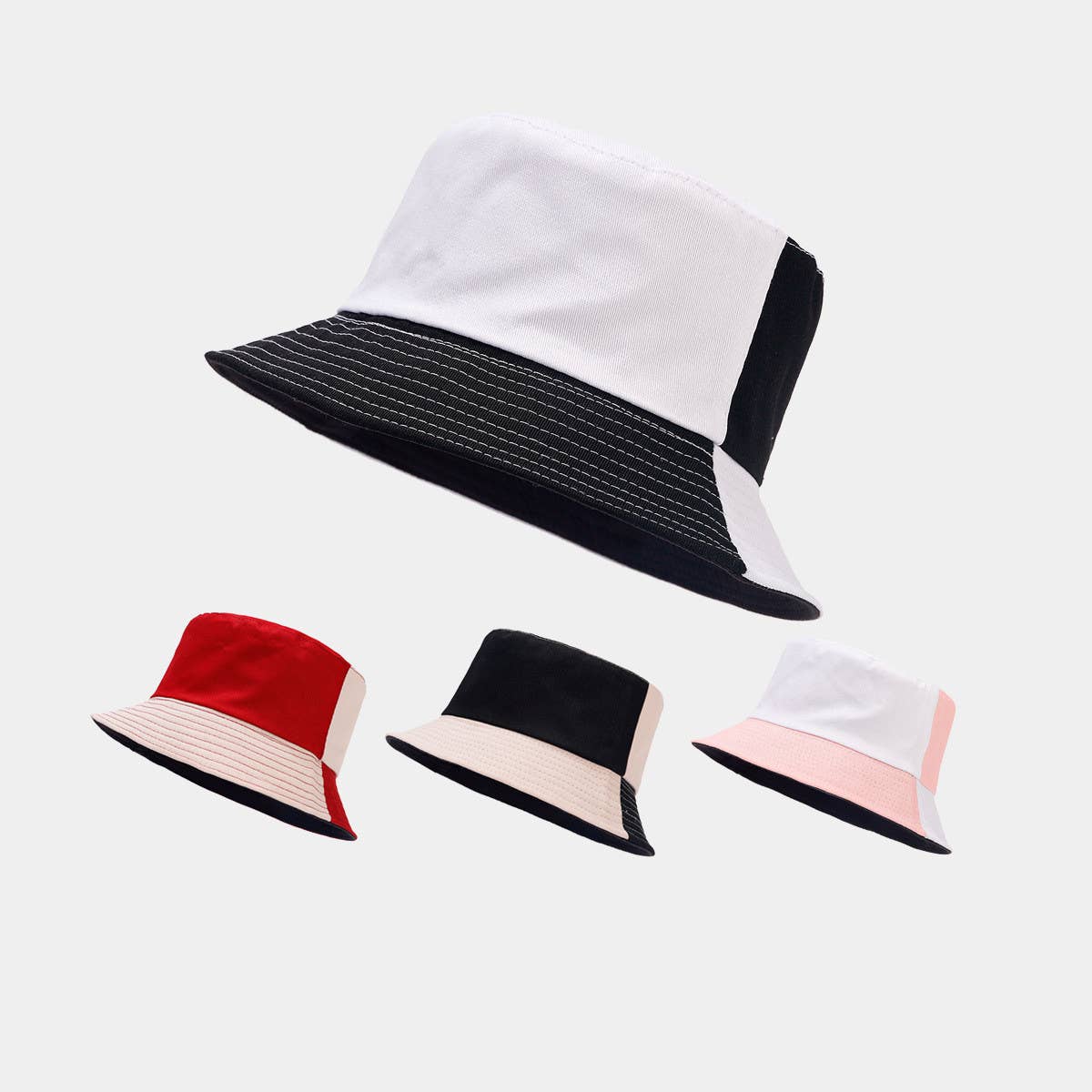 OUTDOOR SUN VISOR SPLICING BUCKET HAT_CWAH1635