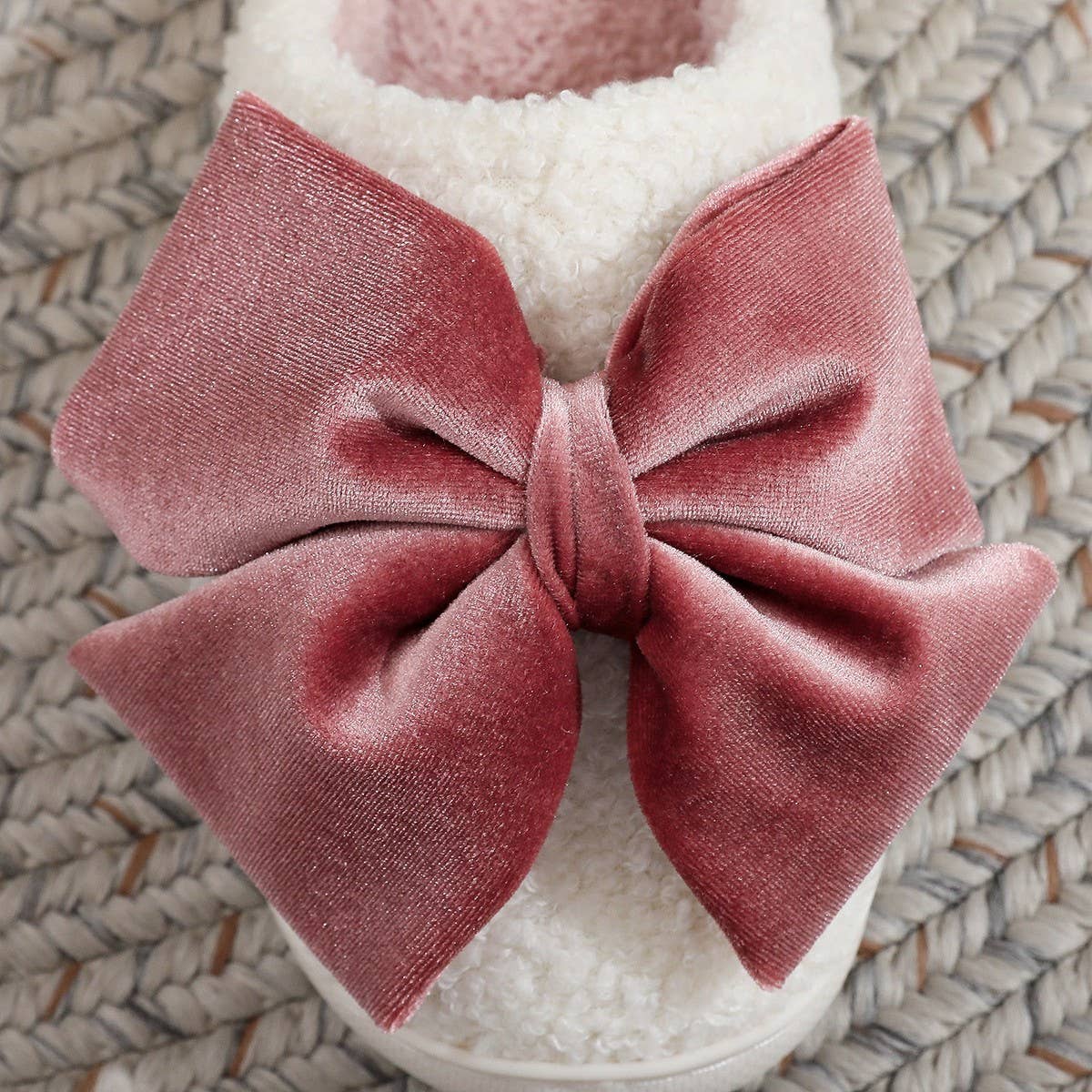 Winter Warm Bow Cotton Slippers For Women_Cwshf00227