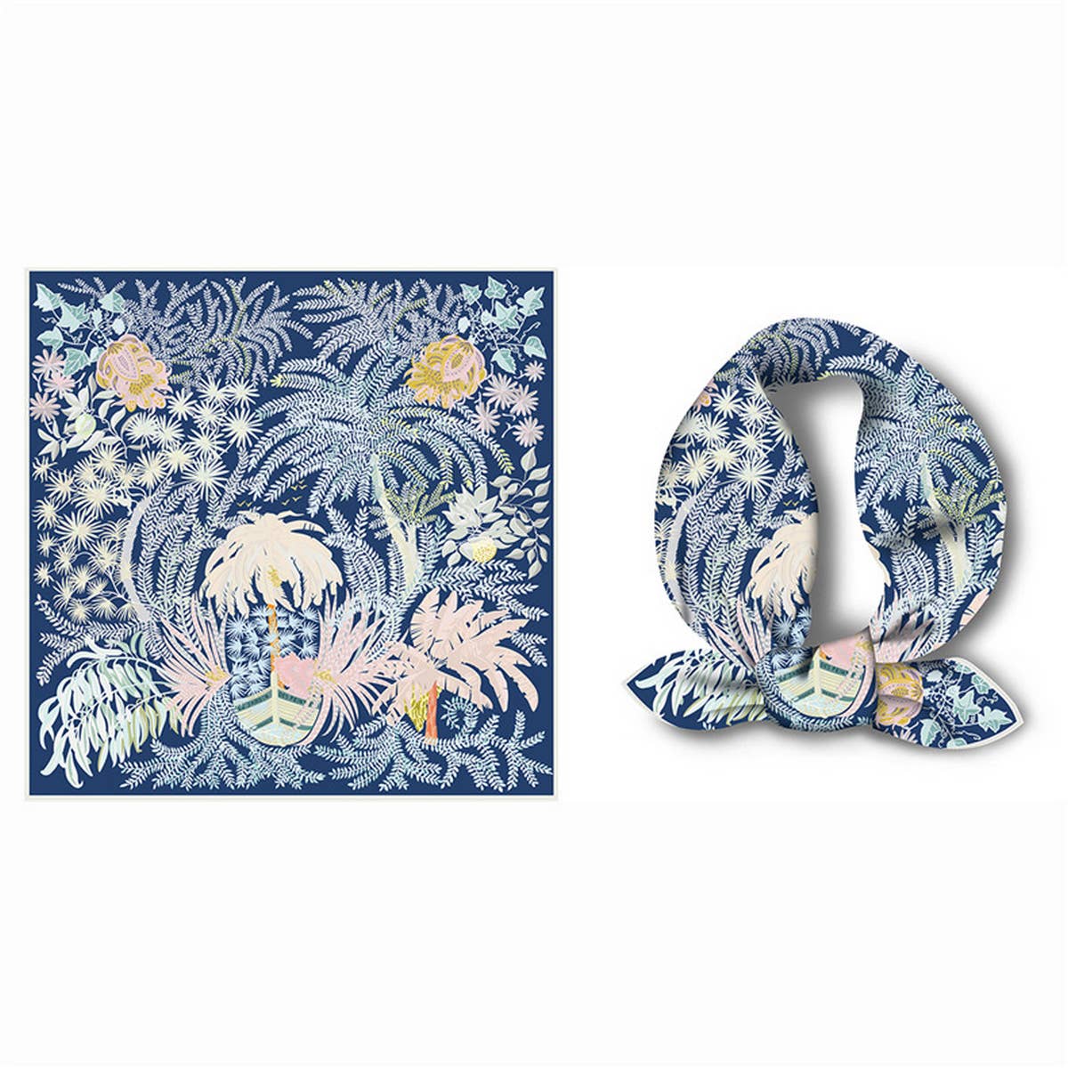 20 9 SILKY SATIN SQUARE SCARF SWEET CREAM STYLE_CWASC0642