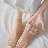 THIN SHORT SOCKS FOR SUMMER MESH LACE SOCKS_CWMS0507