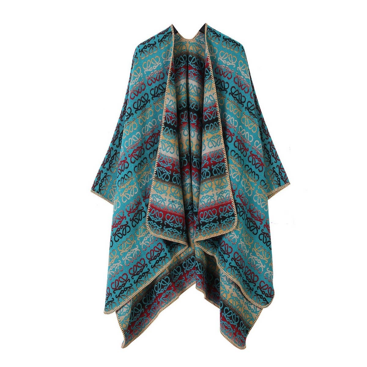 FAUX CASHMERE CAPE SHAWL WARM CAPE SCARF_CWASC2246