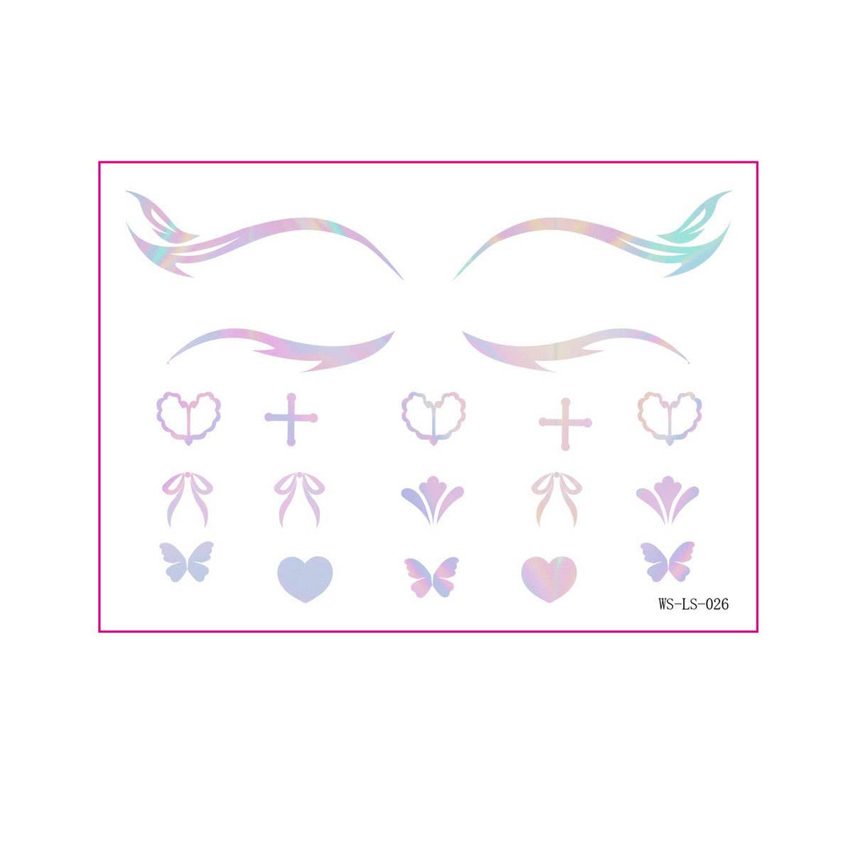 HOLOGRAPHIC EYELINER TATTOOS BUTTERFLY MAKEUP_CWMM8392