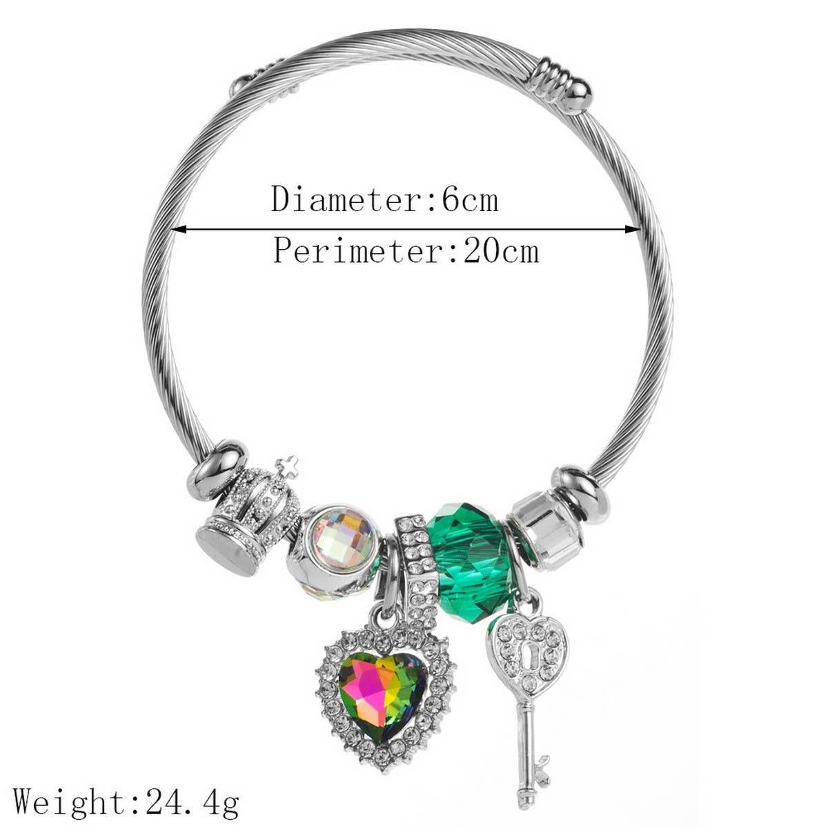 Trendy Elephant Heart Steel Bracelet For Couples_Cwmm8577