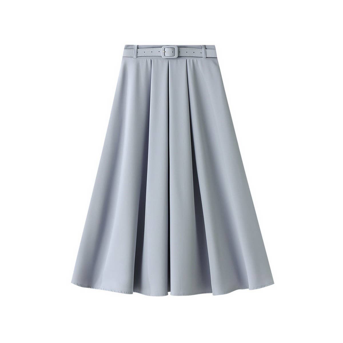 RETRO HIGH WAIST A LINE SKIRT SLIM SKIRT WITH BELT_CWBMS0307