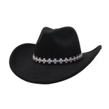 ETHNIC STYLE FELT COWBOY FEDORA HAT_CWAH04441