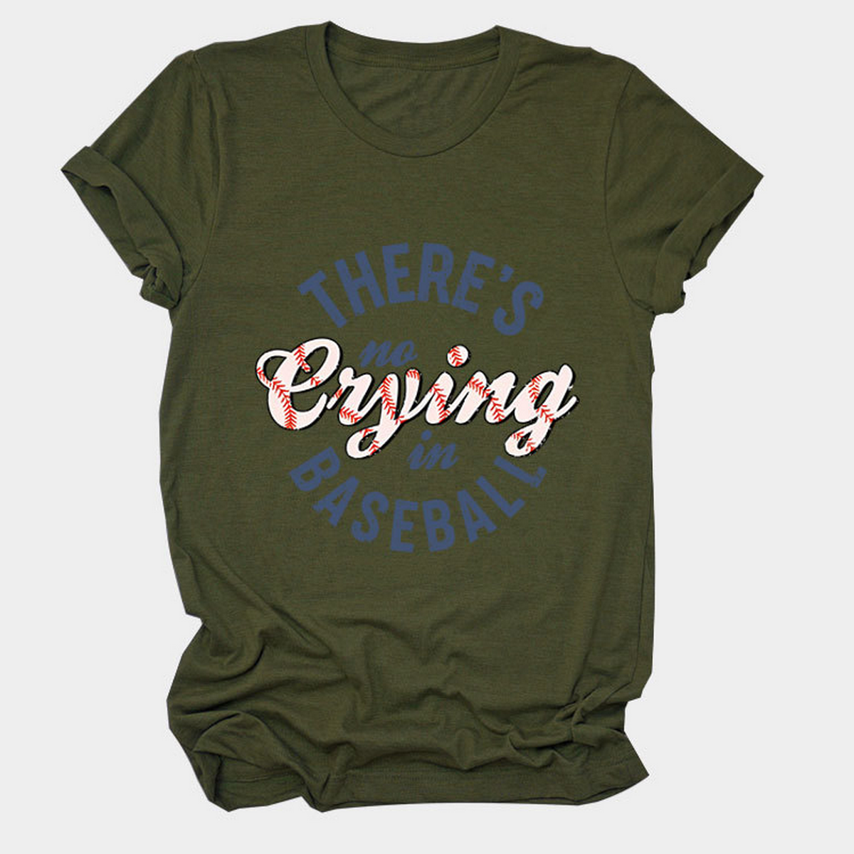 Womens No Crying In Baseball Graphic Teep_Cwttsl0481
