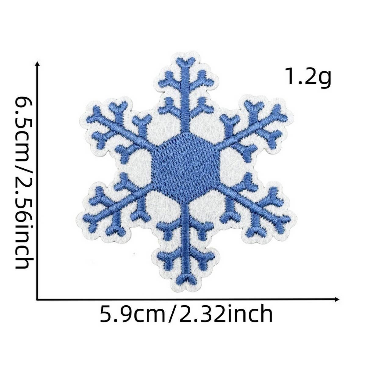Winter Blue Christmas Graffiti Embroidered Patch_Cwmm4028