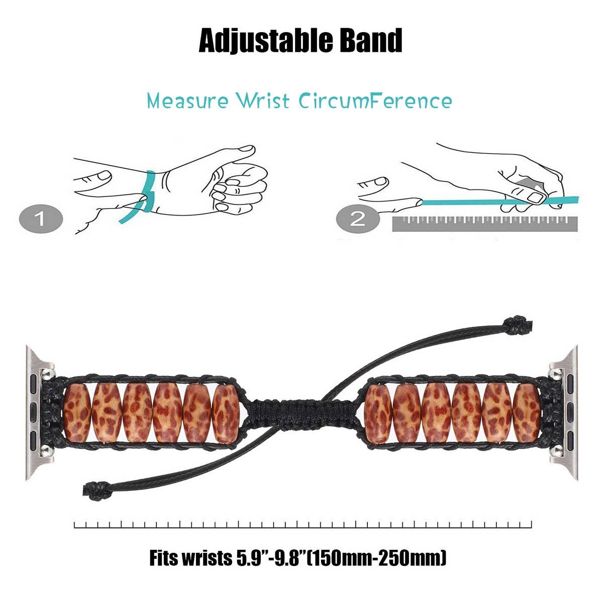 IWATCH9 WOODEN BEADS WAX ROPE STRAP APPLE WATCH9 1_CWWW0046