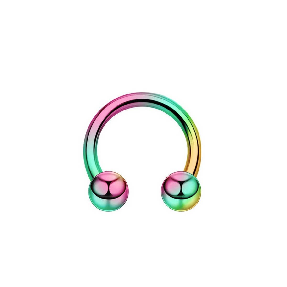 C SHAPED BALL LIP RING STAINLESS STEEL PIERCING_CWMM9586