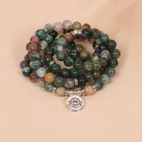108 INDIAN STONE BEADED BRACELET WITH CHARM_CWAJE3934